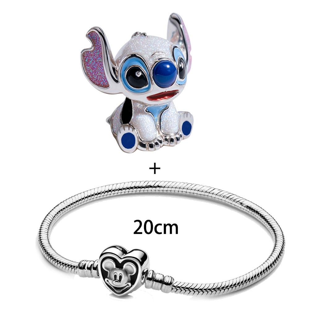 925 sudraba spīdīgas emaljas Disney Stitch
