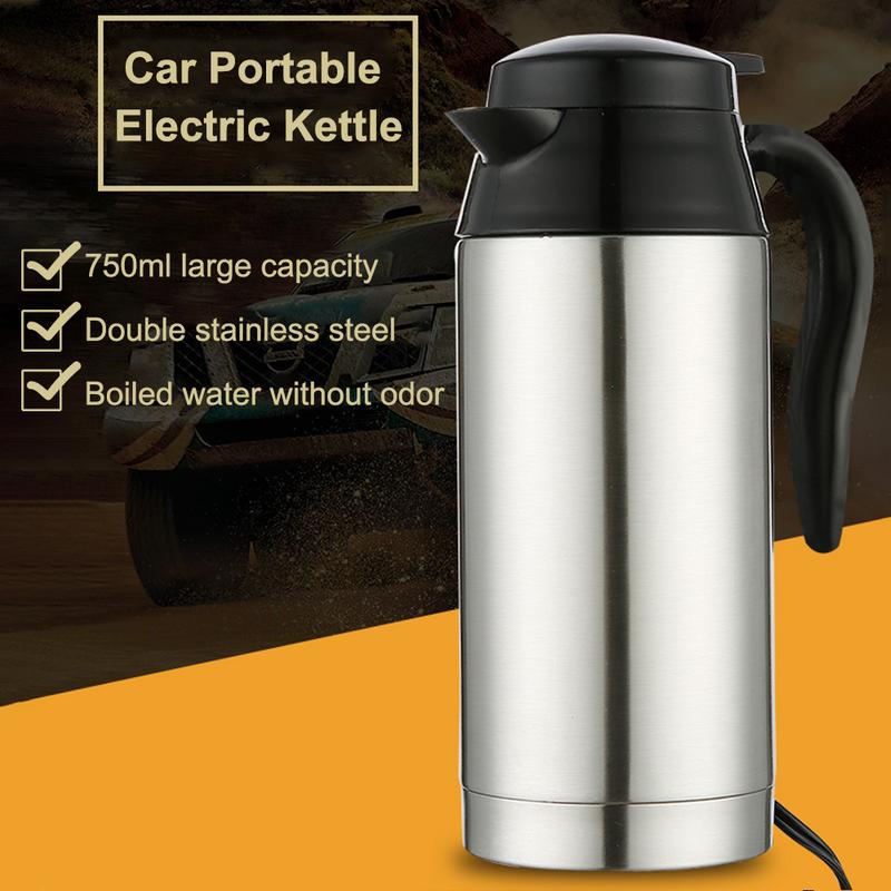 Car Electric Kettle Temperature Control Stainless Steel Tea Kettle BPA