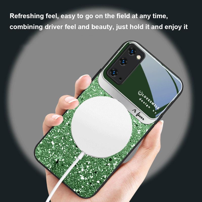 Pink Gradient Lotus For Samsung S25 S25 Edge S25Ultra S8 9 10 20 S21 Pro 22 Plus S23 FE S24 Ultra Magsafe Glass Phone Case