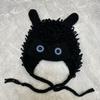Winter Warm Knit Hat for Women Funny Monsters Hat Hooded Skull Hat Outdoor Activity Cap Windproof Headwear Pullover Hat