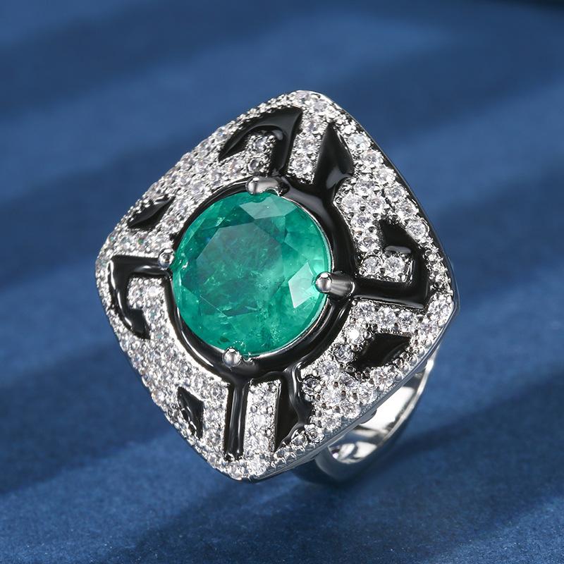 Autumn And Winter Jewelry Copper Bottom Gold-Plated Simulation Red Corundum Round Temperament Light Luxury Suit Female 10Mm