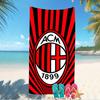Beach Towel with Associazione Calcio Milan Pattern - soft,absorbent,machine washable Lightweight&Modern,swimming,Travel Essentials