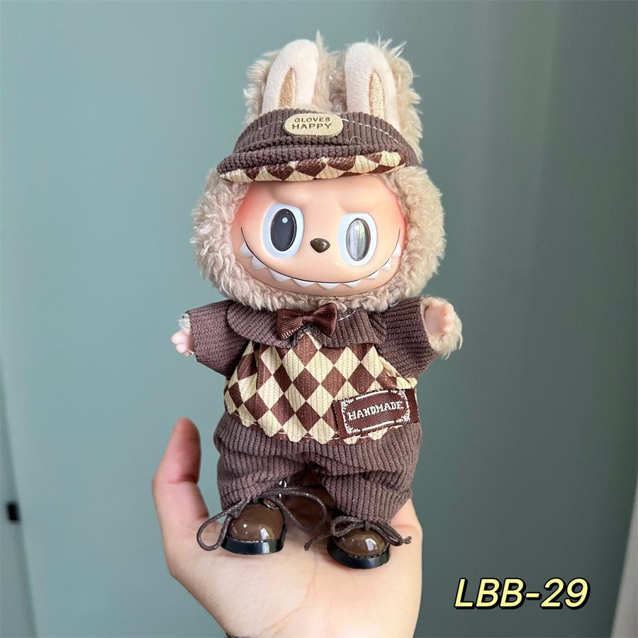 (No Doll)17cmLabubu Doll Clothes Figurines Can Be Worn and Dressed As Plush Toy Clothes