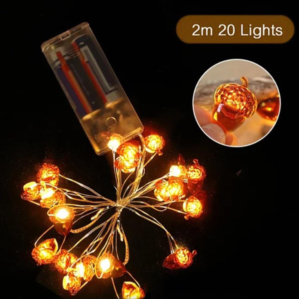 

2м 20-LED Гірлянда з дизайном соснових шишок, Домашнє фестивальне декоративне навколишнє світло, Постійне світло A