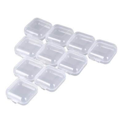50 Stück Transparente Display-Box Schmuckbehälter Mini-Aufbewahrungsbox für Halsketten Ohrringe Perlen Multifunktionale Kunststoff-Organizer