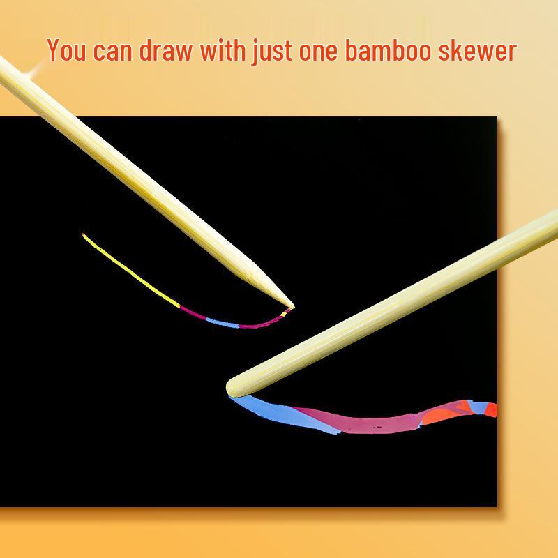 4K Scratch Art Paper Kit: Colorful DIY Graffiti & Drawing Set for Kids, Black Paper for Kindergarten Creative Projects