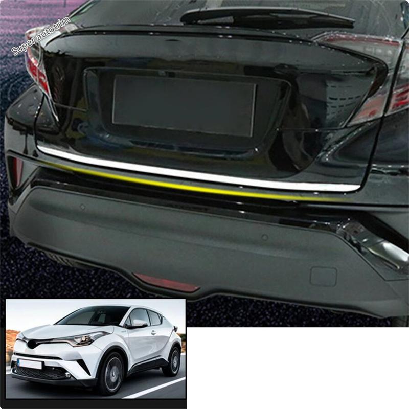 Rear Tailgate Trunk Back Door Lid Molding Strip Cover Trim Stainless Steel Accessories Exterior For Toyota C-HR CHR 2016 -
