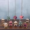 Lovely Hand-Made Punk Wooden Metal Steampunk Robot Charactors Keychain Pedant Necklace For Bag Charm Cool Jewelry Gift