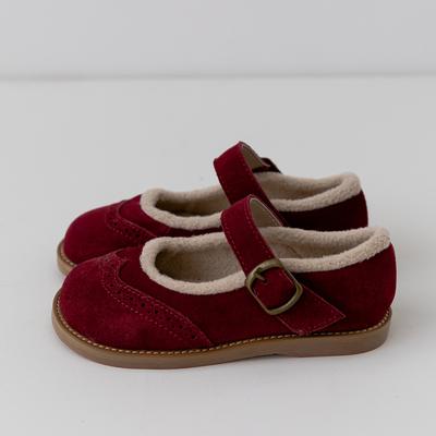 [Babyzzam] Unisex Suede Flat Loafers Wine [A090-10007]
