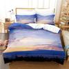 Cloud Sky Duvet Cover Set King/Queen Size,pink Blue-green Beautiful Natural Scenery Soft Bedding Set for Kids Teens Adults Girls