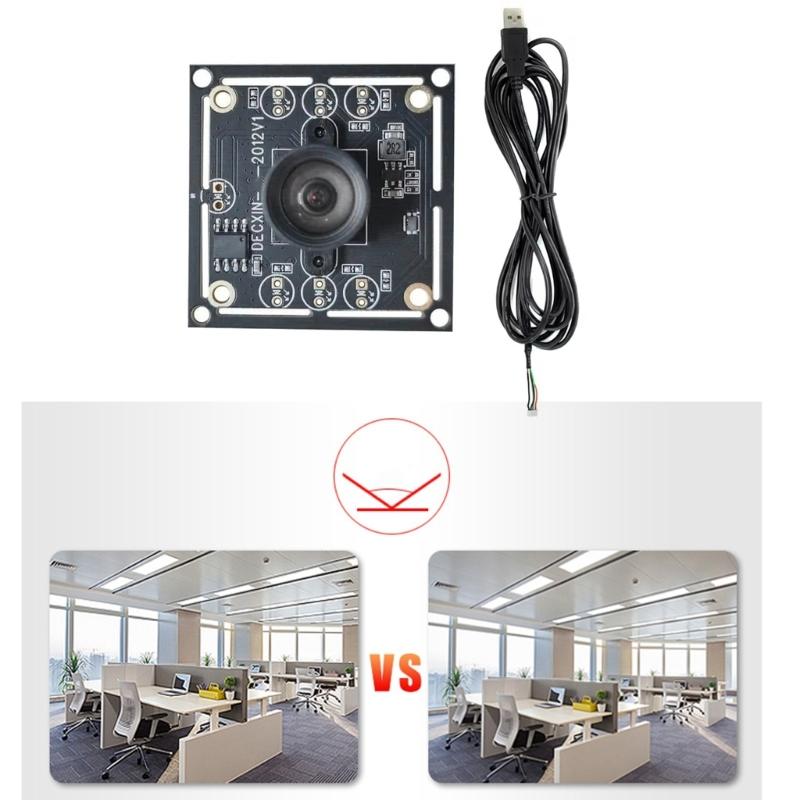1 Set Modulo Scheda Fotocamera USB Nudo 1MP 100 Gradi Chip OV9732 Messa a Fuoco Fissa Formato YUV2 per Progetti di Riconoscimento Facciale