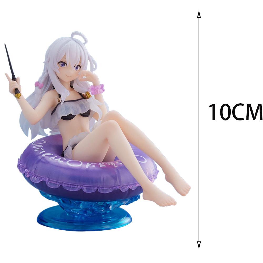 

Anime Figure Elaina action Figures sitting posture swimsuit version Elaina Figurine PVC Model Toys Collections Statue Gifts 10cm 10cm
