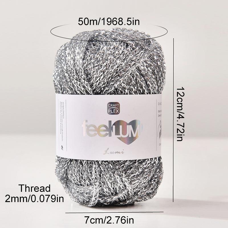 50M/Roll Gold and Silver Wire Christmas Decoration 50M High-end 2.5MM DIY Hook Bag Handmade Hollow Core Thread Silver Wire
