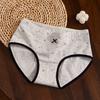 Women S Cotton Mid Waist Floral Antibacterial Underwear Full Cotton Long Crotch Daily Use