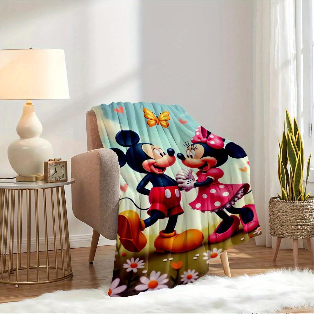 1pc Flannel Disney Mickey Mouse Riding Dolphin Bedding Throw Blanket Sofa Cover Gift Home