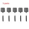 5 Pack Of Black Creative Fly Swatter Mosquito Swatter Stainless Steel Expansion Design Fly Repellent Supplies