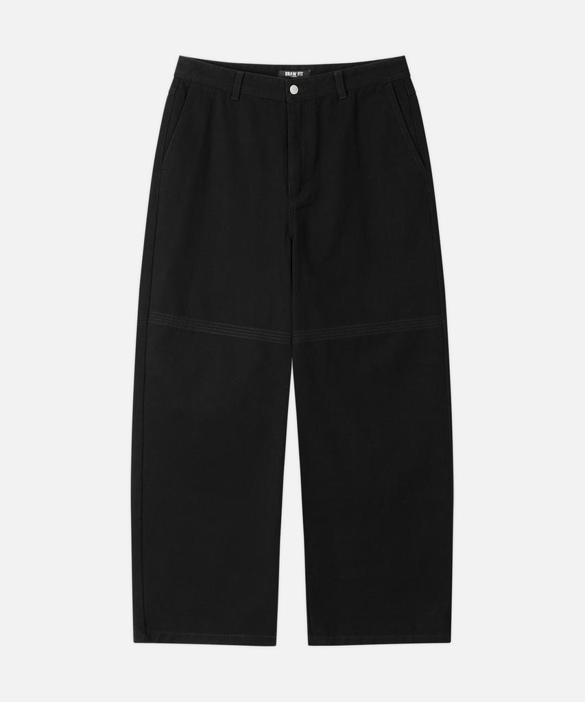 Drawfit Semi-Wide Twist Cation Pants [Black]