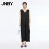 Pleated Sleeveless V-Neck Maxi Dress