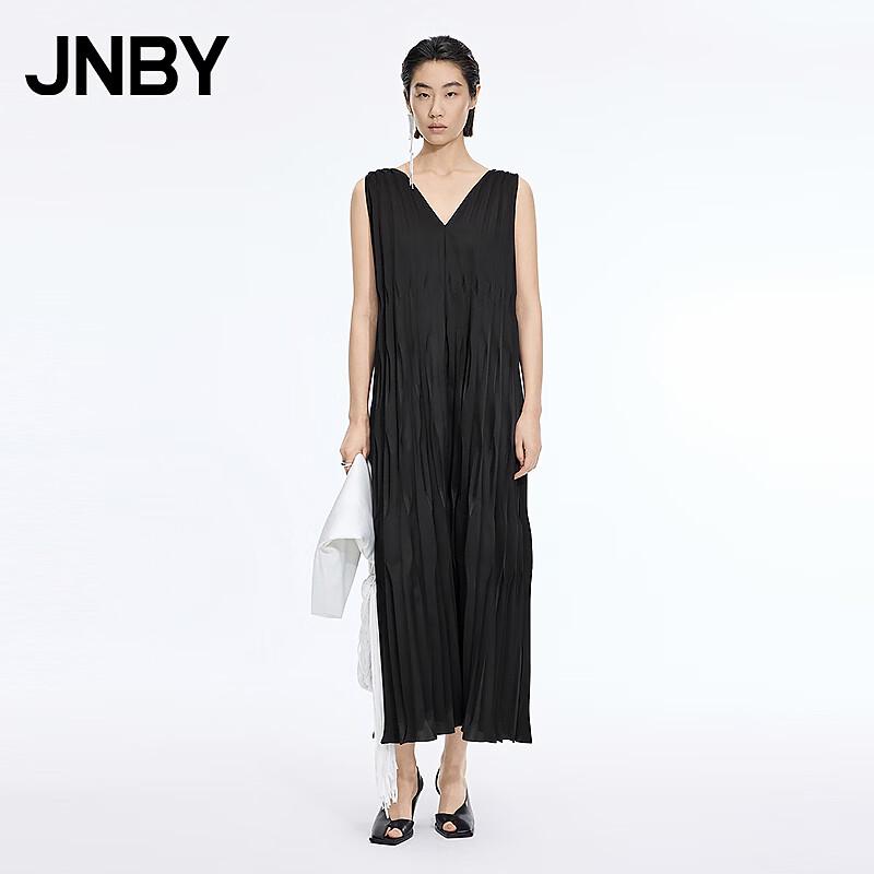 

JNBY Pleated Sleeveless V-Neck Maxi Dress S