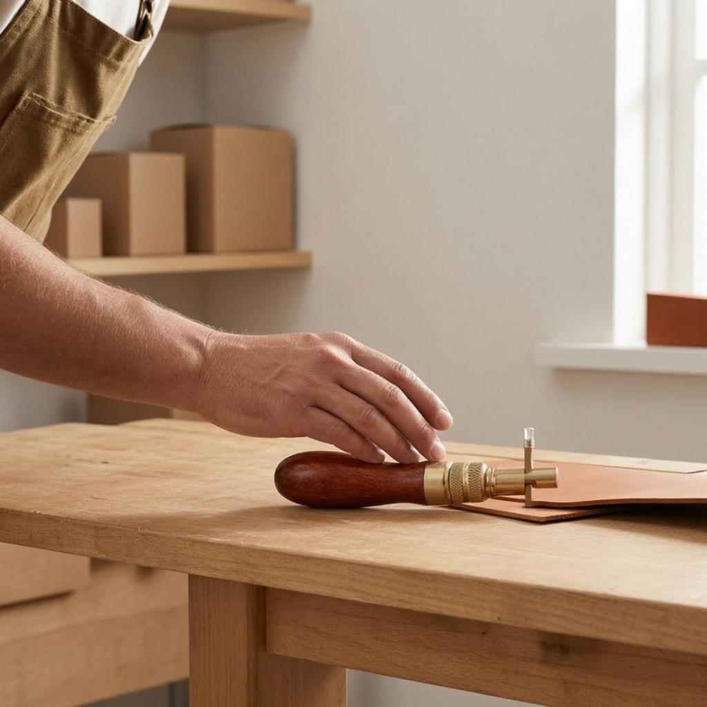 Adjustable Stitching Groover Handheld with Wooden Handle