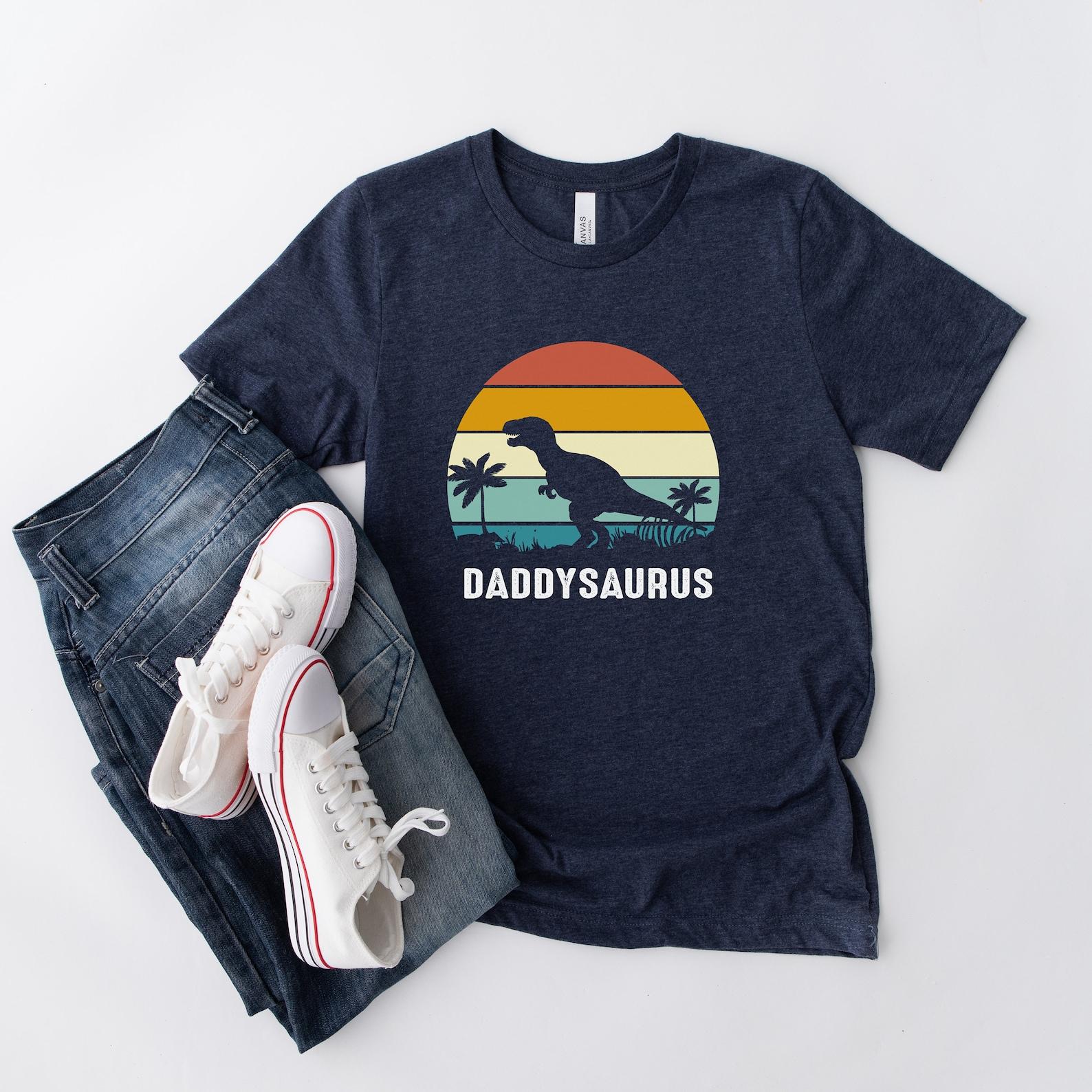 DaddySaurus T-Shirt: T Rex Dinosaur Dad, Matching Family Gift 3XL