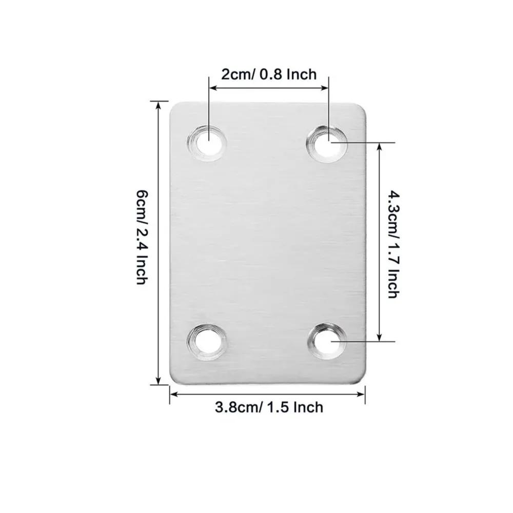 10 Stück Edelstahl Winkelcode Befestigungswinkel Eisenplatte für Möbel Schnellverbinder