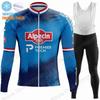 2026 Alpecin Deceuninck Set Maglia Ciclismo Francia Tour Abbigliamento Ciclismo Uomo Autunno Inverno Giacca Bici da Strada Salopette da Ciclismo