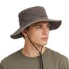 New Sun Hat Men's Summer Outdoor Sunscreen Pure Cotton Washed UV Protection Sun Hat British Retro Bucket Hat
