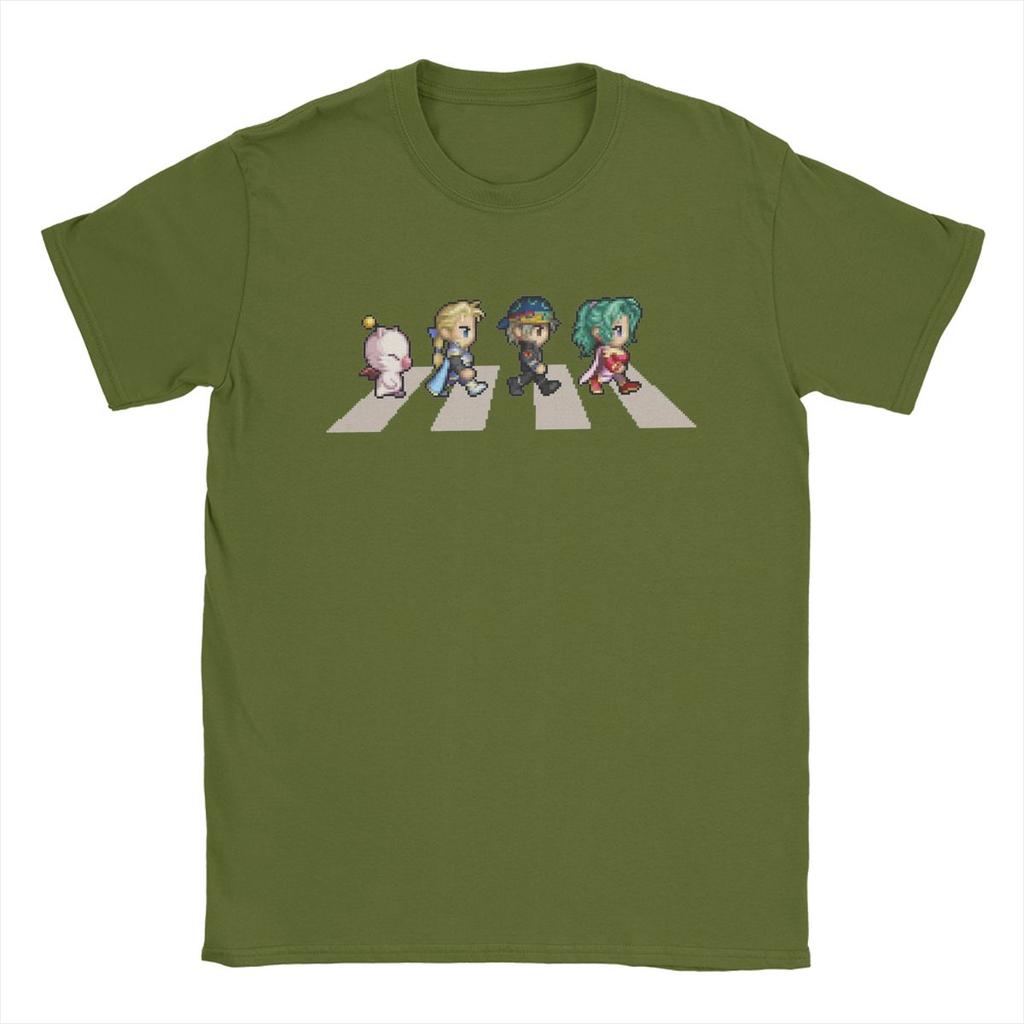 Final Fantasy 6 Abbey Road T Shirts Men's Cotton Casual T-Shirts O Neck Tee Shirt Short Sleeve Tops Birthday Gift