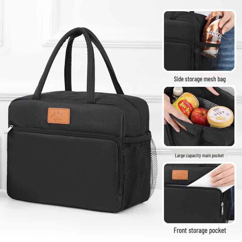Portable Insulated Aluminum Foil Lunch Bag - Waterproof Picnic, Work, or School Bento Bag