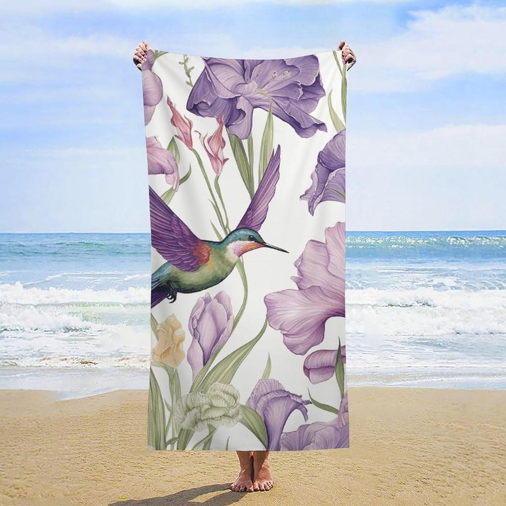Music Notes Beach Towel Oversized Beach Towels Lightweight Sand Free Towel Quick Dry Absorbent Bath Towels Vacation Essentials