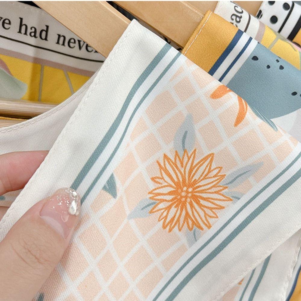 Fashion Scarf Accessories Clothing Accessories Small Shawls Printing Korean Style Scarves Female Shawl Printed Scarf Silk Scarf