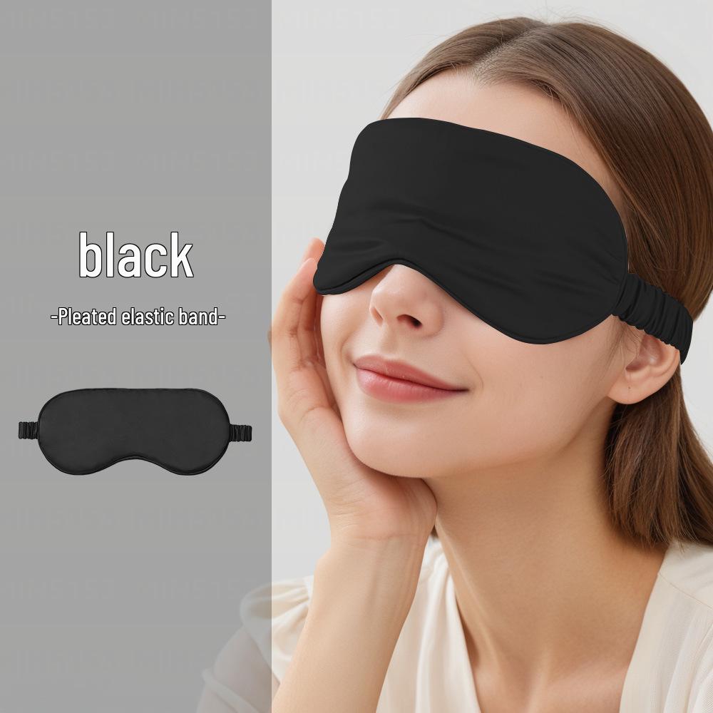 Faux Silk Light Blocking Sleep Eye Mask with Mulberry Silk Print Logo