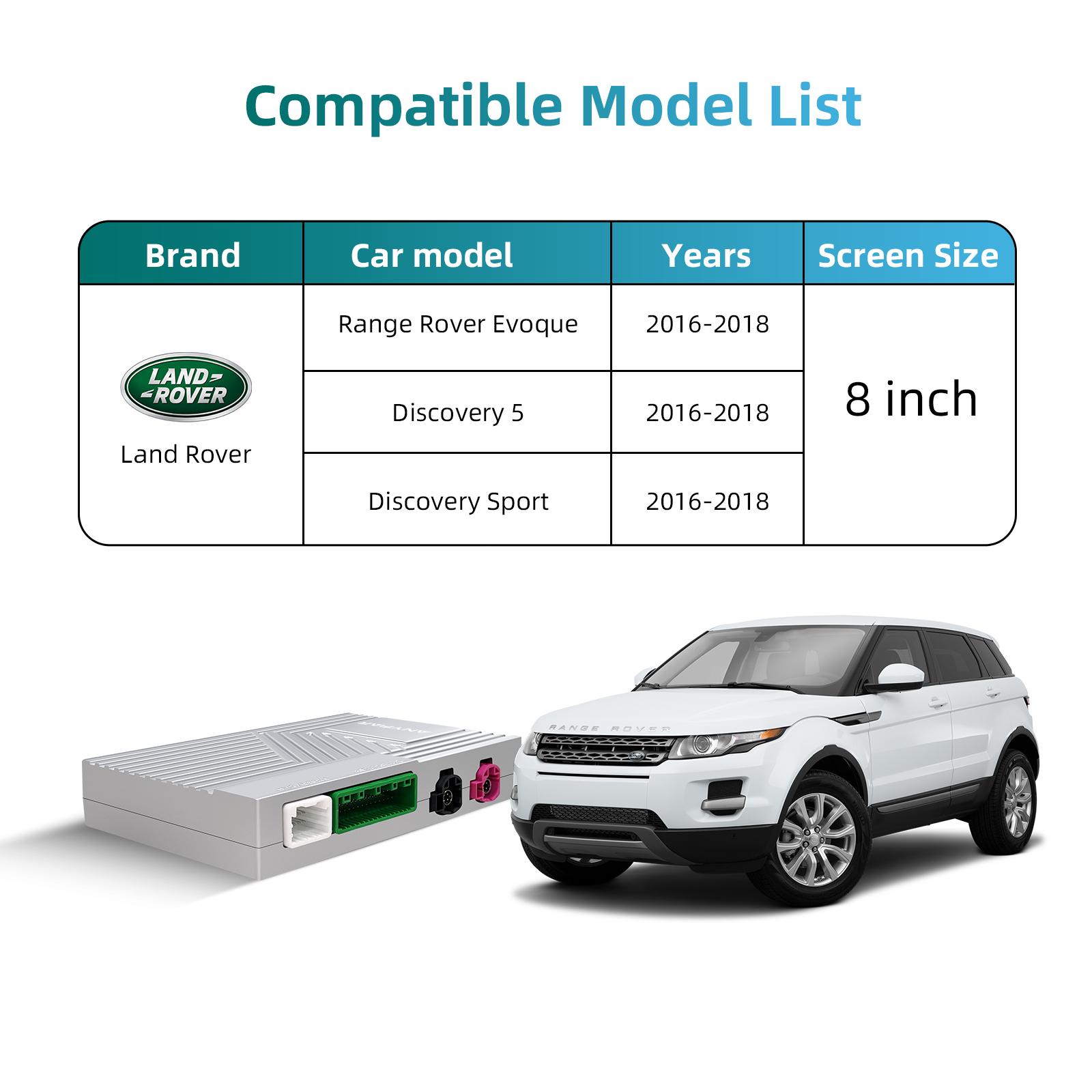 

OEM Screen Upgrade Decoder Box Wireless CarPlay Android Auto Retrofit kit Box for Land Rover Ranger Rover Evoque Discovery 5 for Land Rover