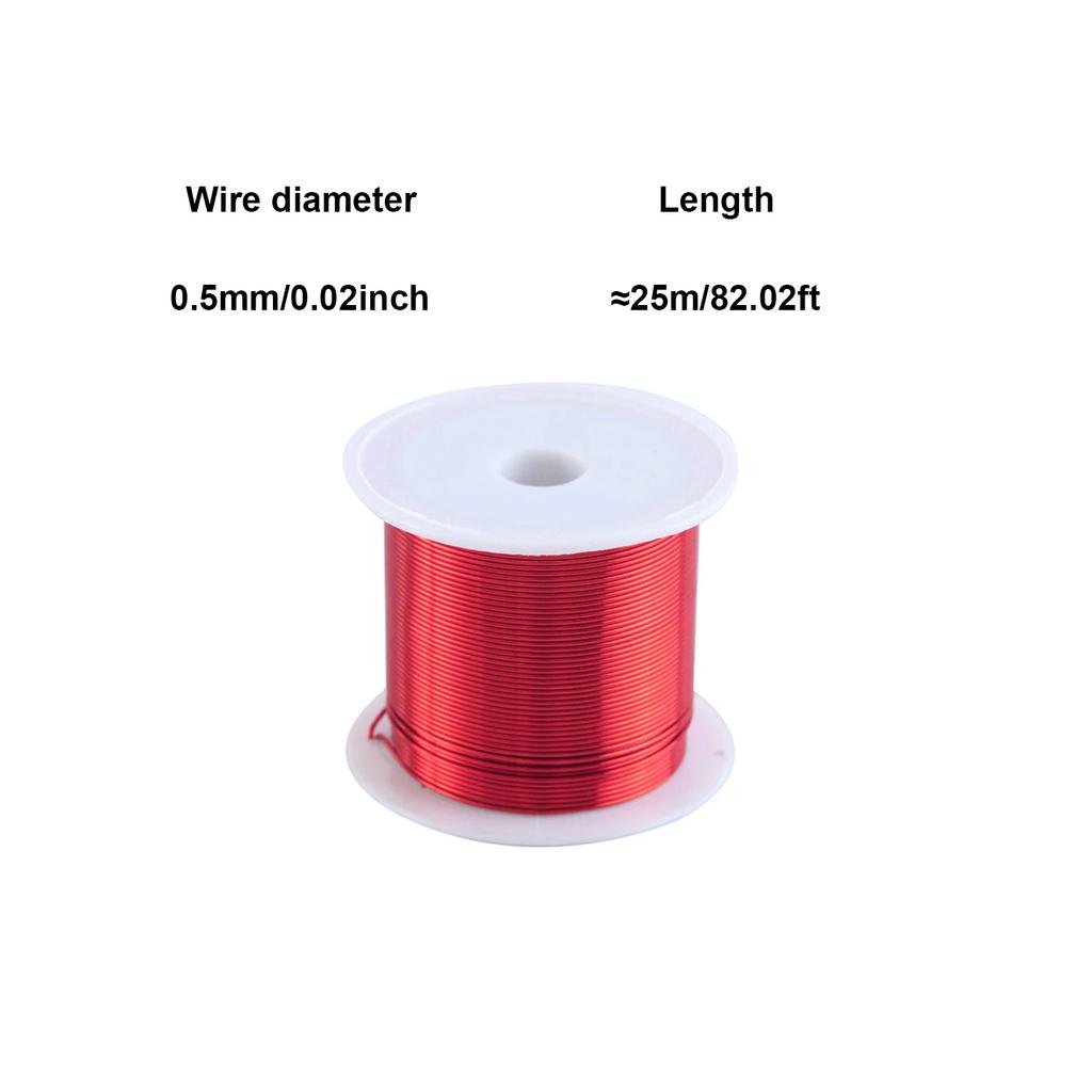 1-5 Roll Magnet Wire for Coil Winding, 0.1-1.0mm Red PU Enameled Coppers Wire, High Conductivity Insulated for Craft
