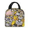 Custom P-Pikachus Portable Lunch Boxes Women Men Multifunction Cartoon Thermal Cooler Food Insulated Lunch Bag School Student