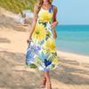 Sleeveless Boho Maxi Dress for Women with Floral Print Long Dress Suitable As Maxi Dress for Older Women and Maxi Dresses for Women Summer