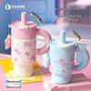 Bicchiere termico Vanow Qiaoqiao con rivestimento in ceramica e cannuccia