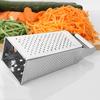 4 Sided Stainless Steel Box Grater with Fine Medium Coarse Graters and Slicer Side Suitable for Cheese and Vegetables