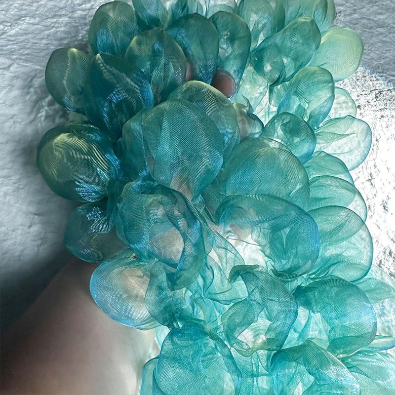 Seersucker Perspective Bubble Net Yarn Fabric For Diy Sewing Wedding Dress Stage Costume Background Decor Puffy 3D Lace Fabric