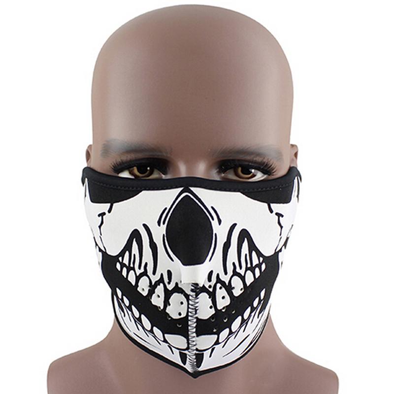 Punk Schedel Neopreen Halve Gezichtsmasker Ski Schaats Snowboard Motorfiets Bescherming