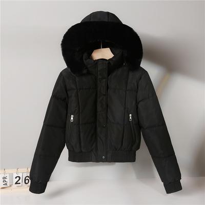 New Winter Korean Version Loose Thickened Hooded Padded Jacket Big Fur Collar Bread Jacket