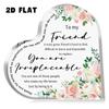 2D Flat"To My Friend" Desktop Heart-Shaped Acrylic Decoration Plaque, Home Decor Plaque Hanging Wall Art Decorative Garden Decoration for Room Door Si