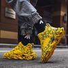 Scarpe da basket sportive da uomo, autunno e inverno, in pelle, antiscivolo, ultraleggere, graffiti, da uomo