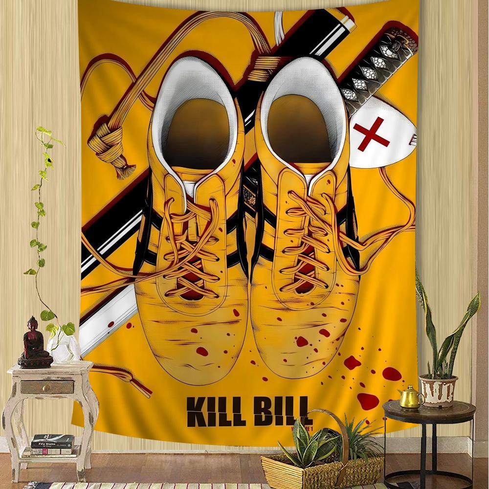 Kill Bill Hot Moive Cartoon Tapestry Art Science Fiction Room Home Decor Wall Hanging Home Decor