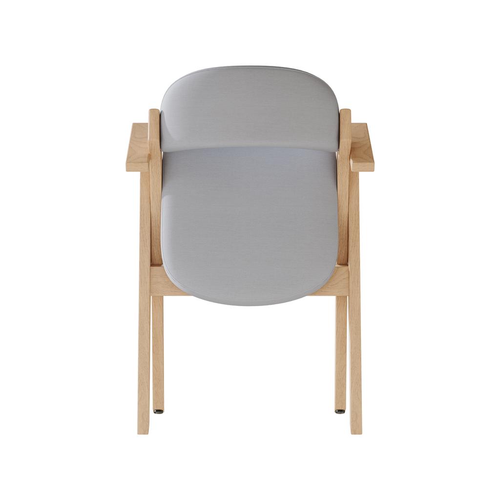 4 Foldable Dining Chairs, Solid Wood, Comfortable and Breathable, Suitable for Dining Room, Living Room, Café, Modern Style, Linen, Grey