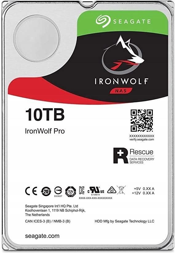Seagate IronWolf ST10000VN000 Internal Hard Drive 10 TB 3.5 inches
