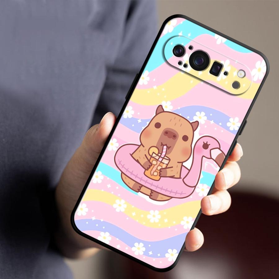 Case for Google Pixel 10A 6a 7a 8a 10 9 Pro XL 6 7 8 Pro 9a Funda Phone Cover Colorful Capybara (3)