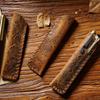 Handmade Retro Pen Case 150mm*40mm Stationery Creative Pencil Cover Genuine Leather Pen Protective Cover Pen Protective Cover