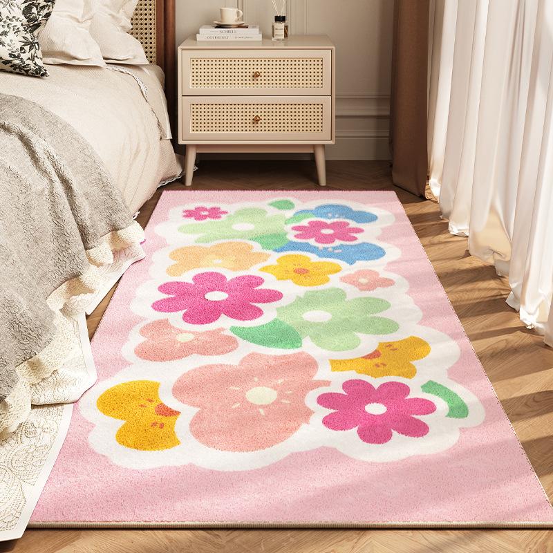 Schlafzimmer Bettvorleger Niedlicher Cartoon Langer Teppich Zimmerbodenmatte Erkerfenstermatte